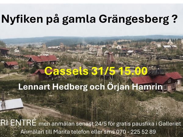 Bild med information om en träff i Grängesberg